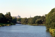 Blick Richtung Innenstadt/Teerhof
Jacobs-Tower im Hintergrund